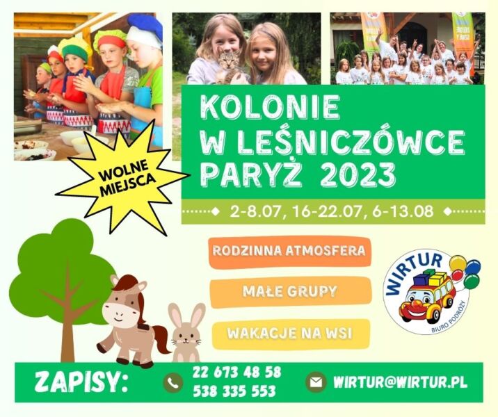 KOLONIE 2023 – rozpoczynamy zapisy!